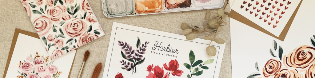 cartes fete des meres à l'aquarelle