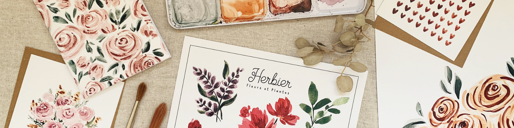 cartes fete des meres à l'aquarelle